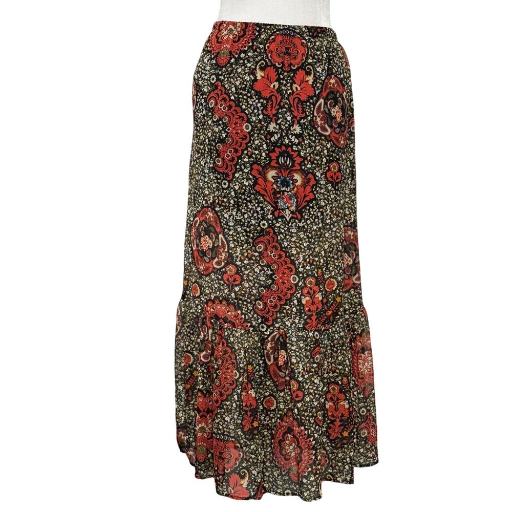 Semi‎ Sheer Ruffle Tiered Boho Midi Skirt Medium Rue 21 FairyGrunge